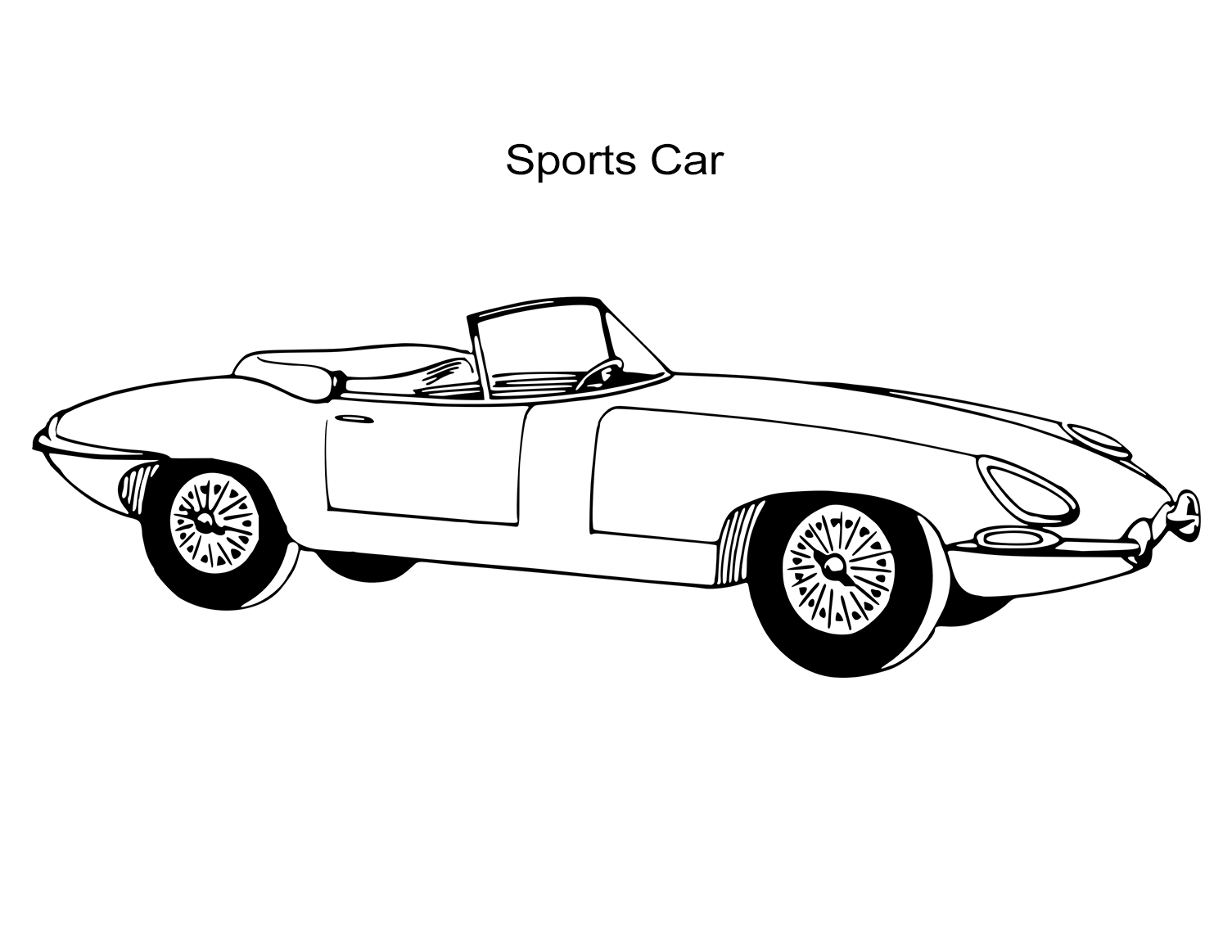 10 Car Coloring Sheets ALL ESL