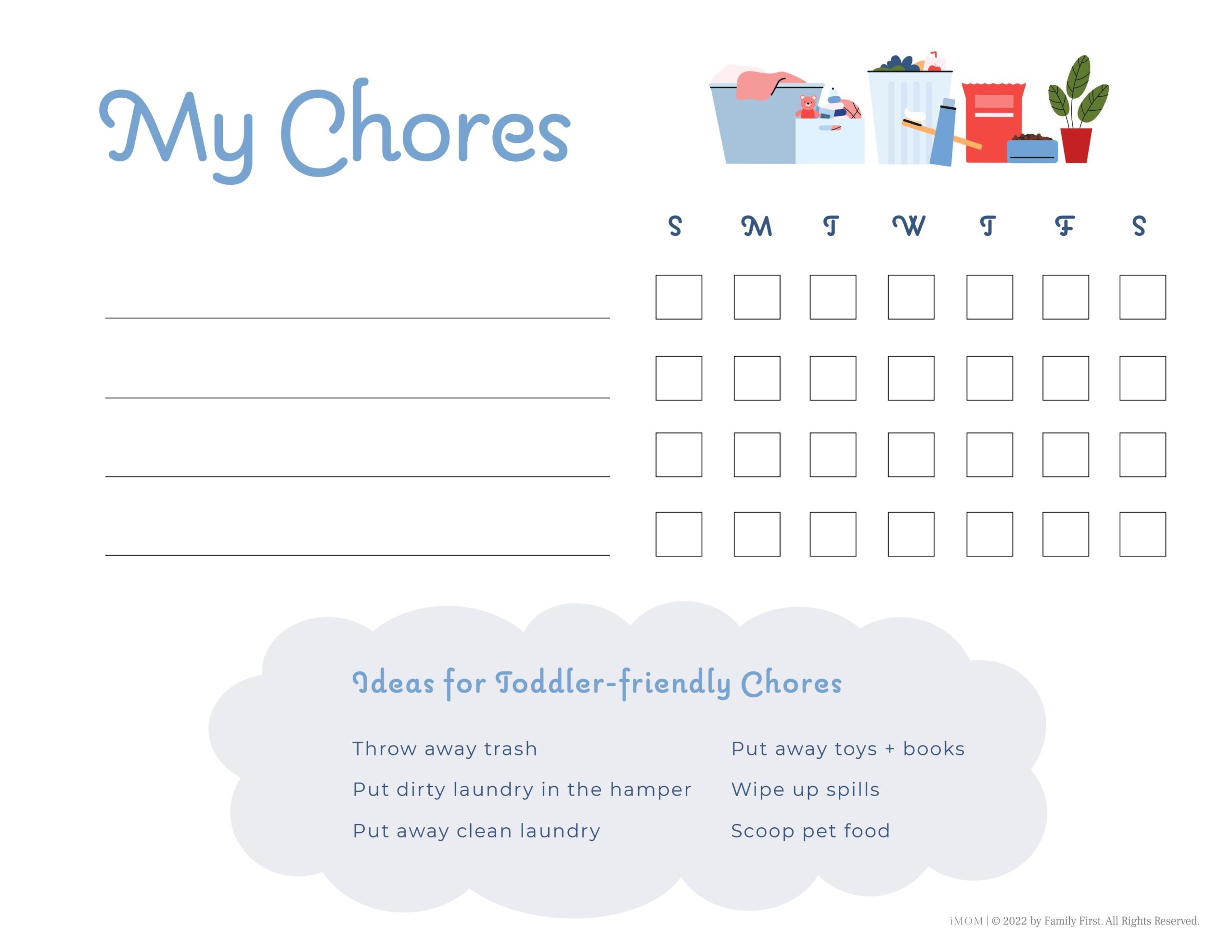 free printable chore chart