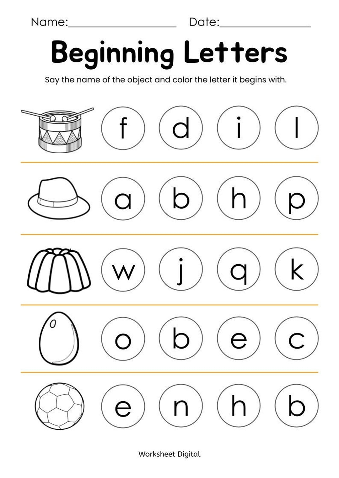 printable kindergarten worksheets