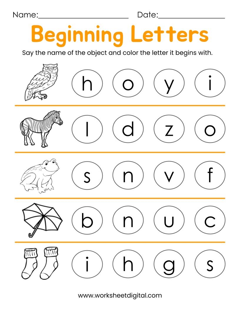 printable worksheet for kindergarten
