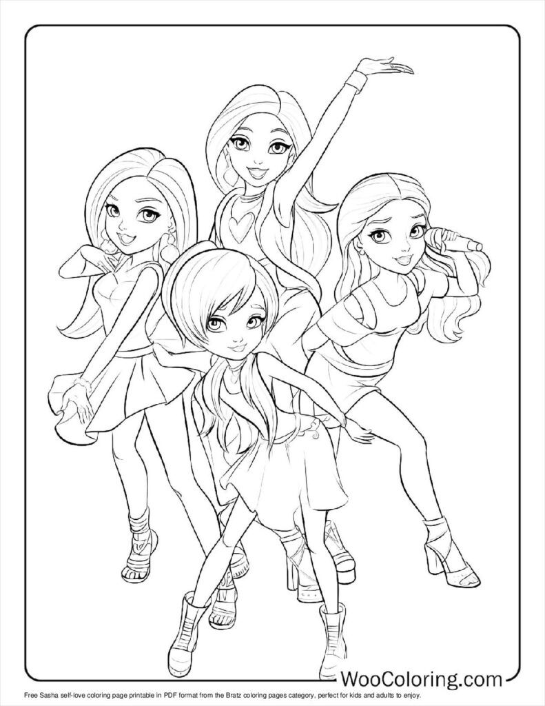 100 Bratz Coloring Pages Free PDF To Print Woo Coloring