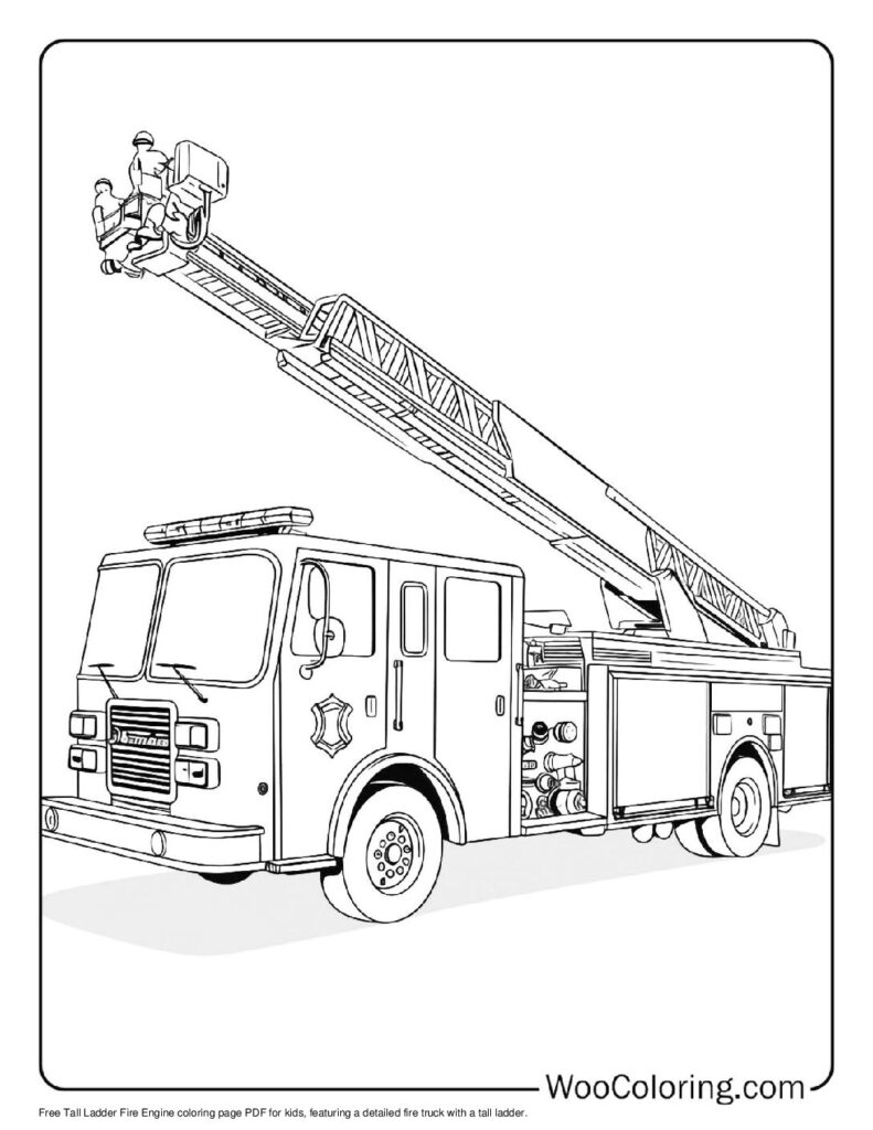 fire truck coloring page