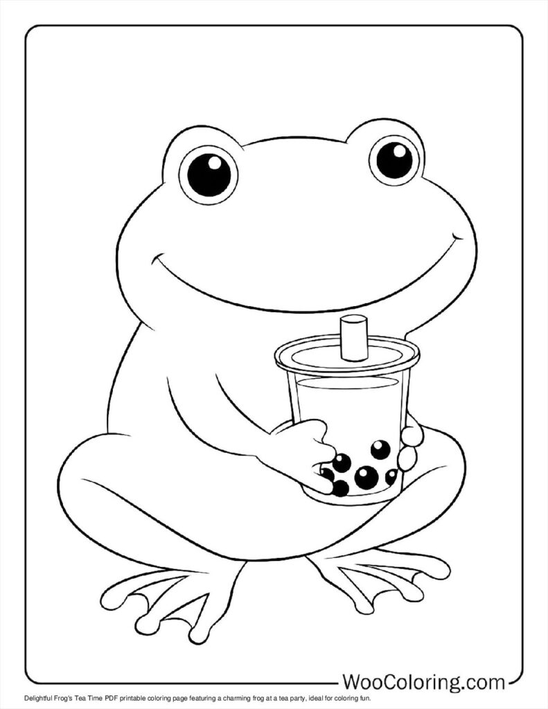 coloring book pages of frogs