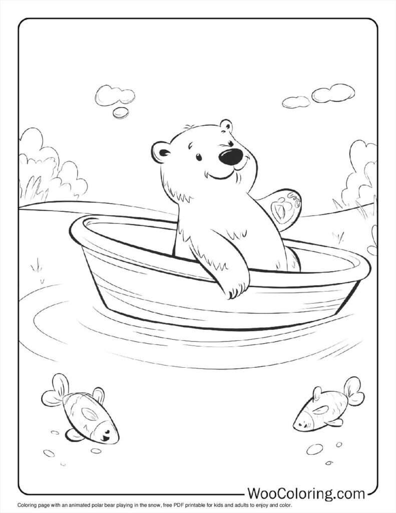 bear colouring in pages