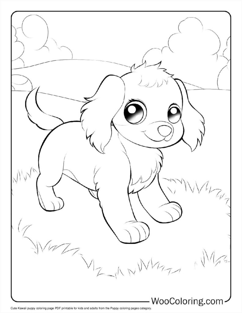 printable coloring page dog