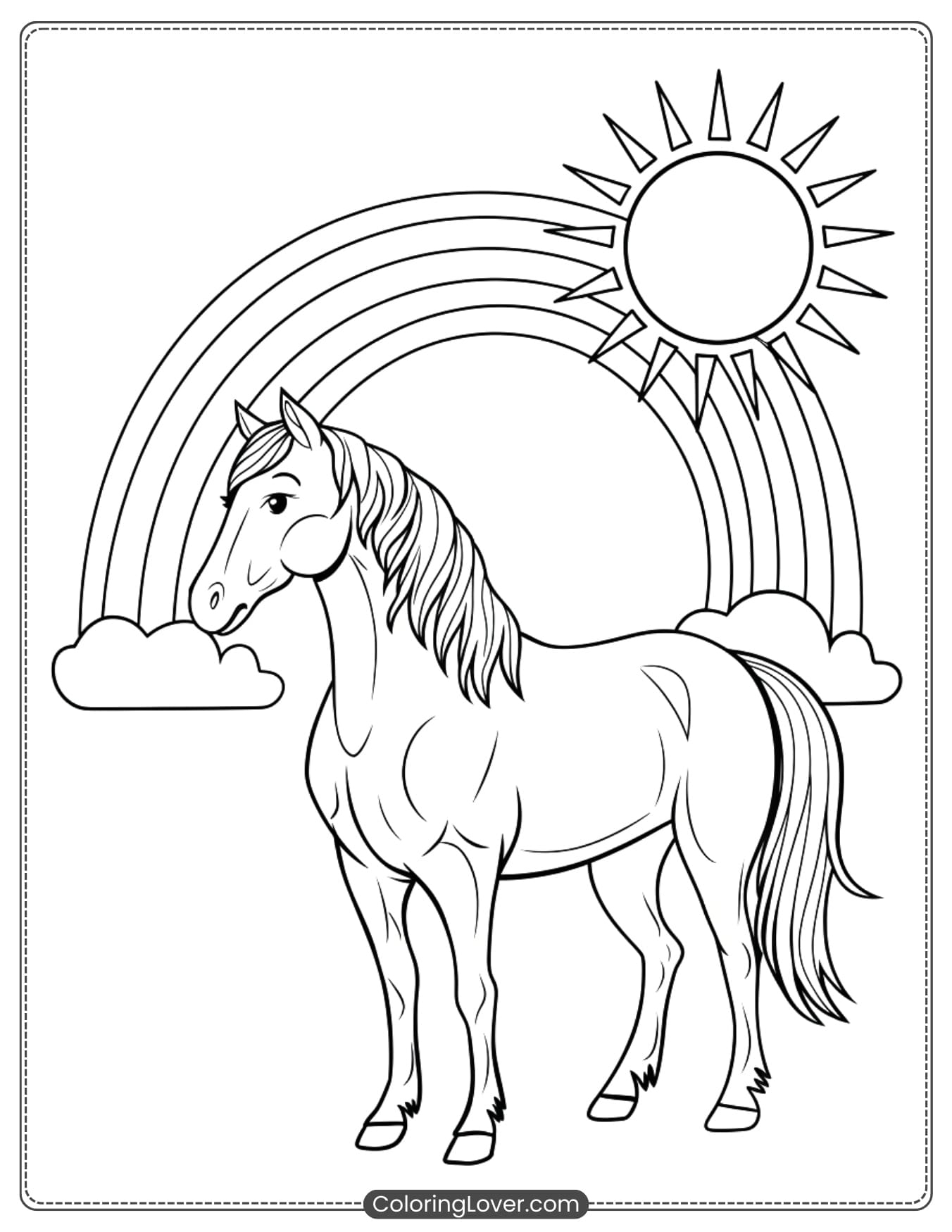 free horse coloring sheets