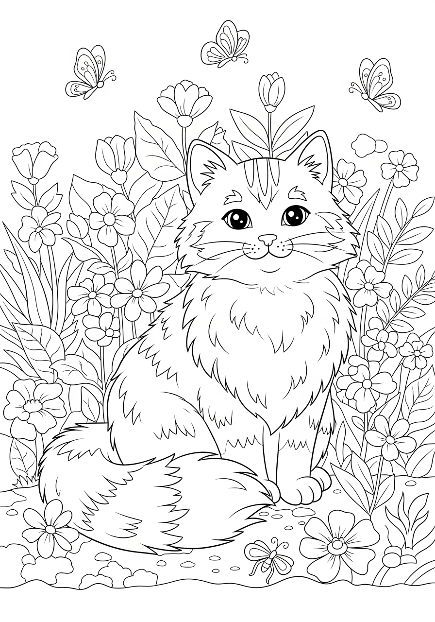 pictures to color of kittens
