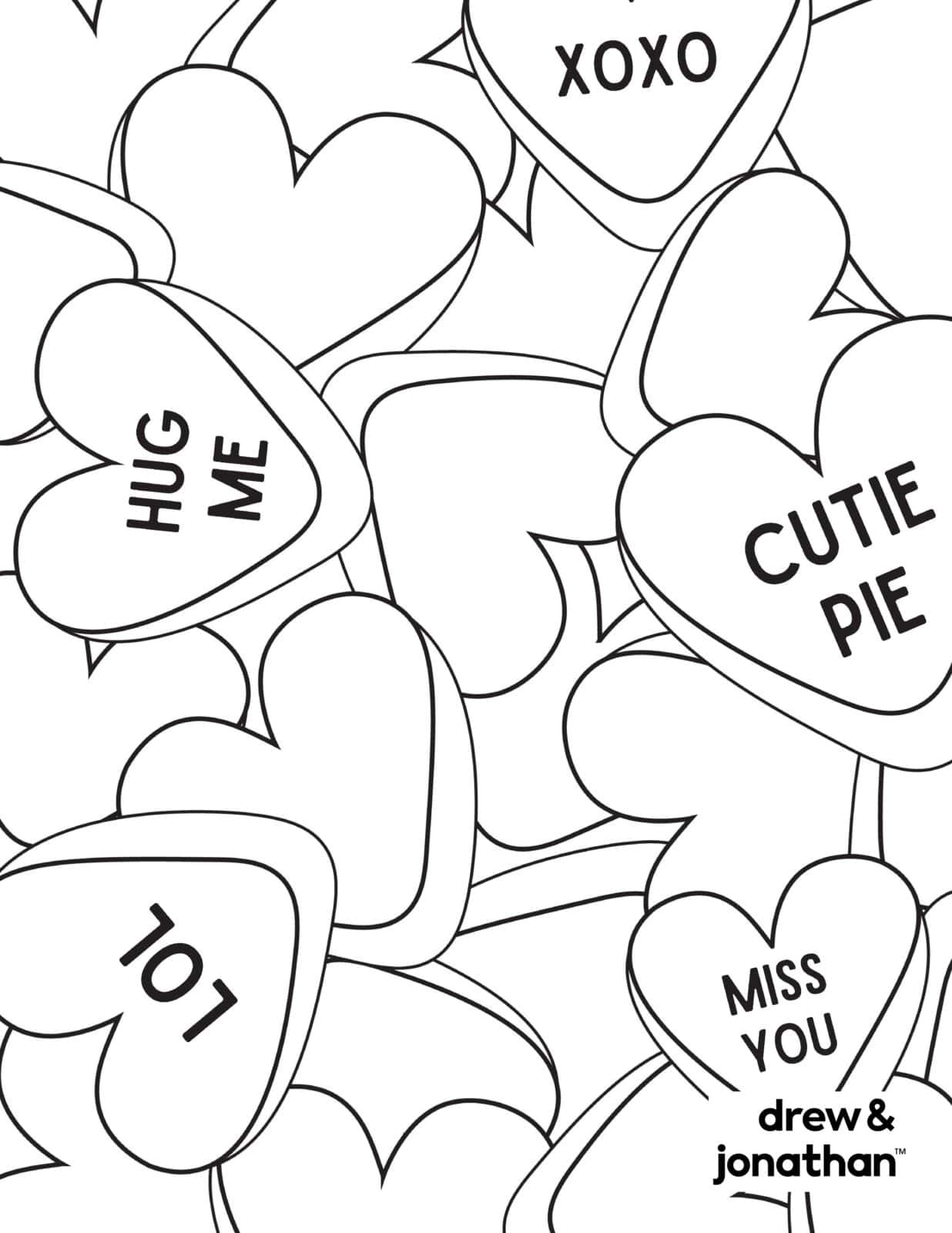 valentines day coloring sheet