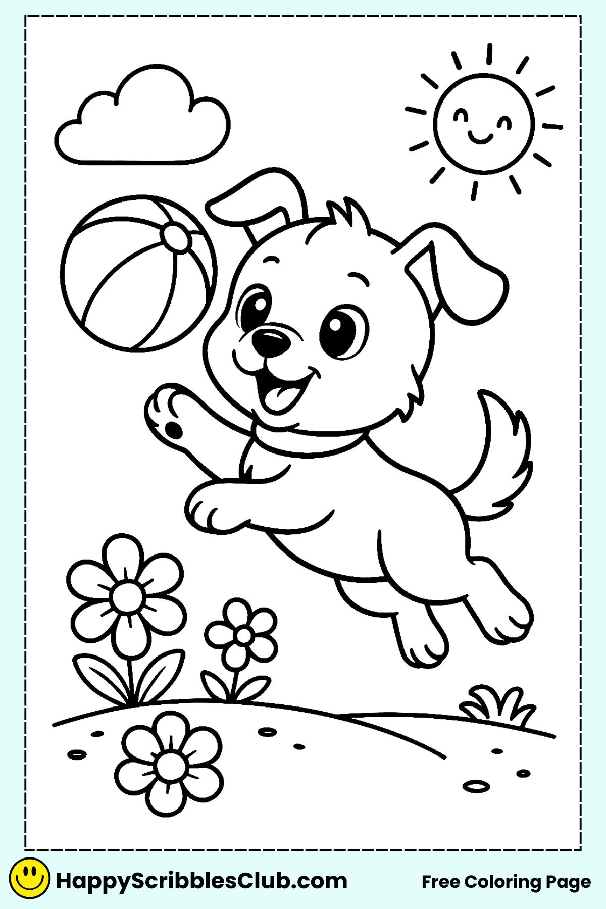 free puppy coloring pages