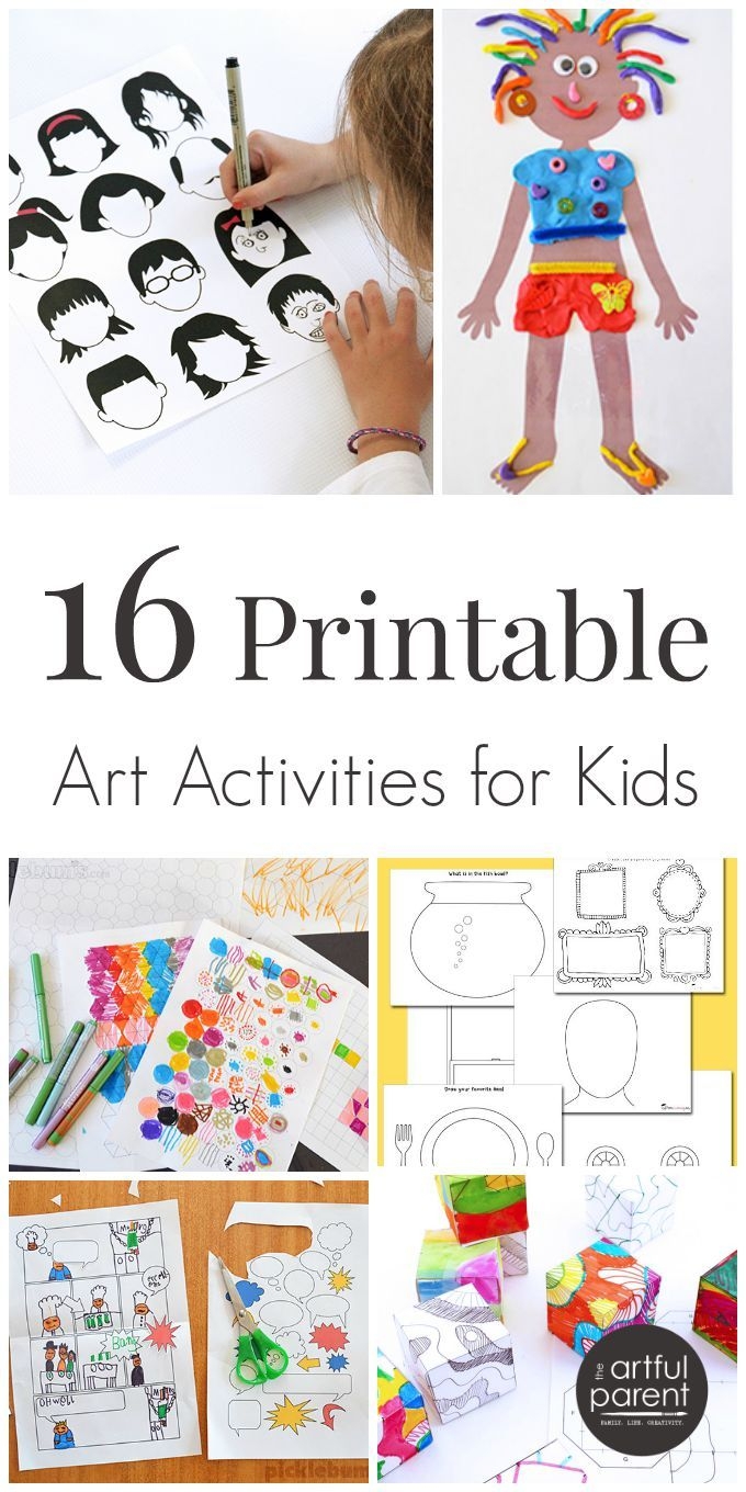 16 Printable Art Activities For Kids Printable Art Activities Art Activities For Kids Activities For