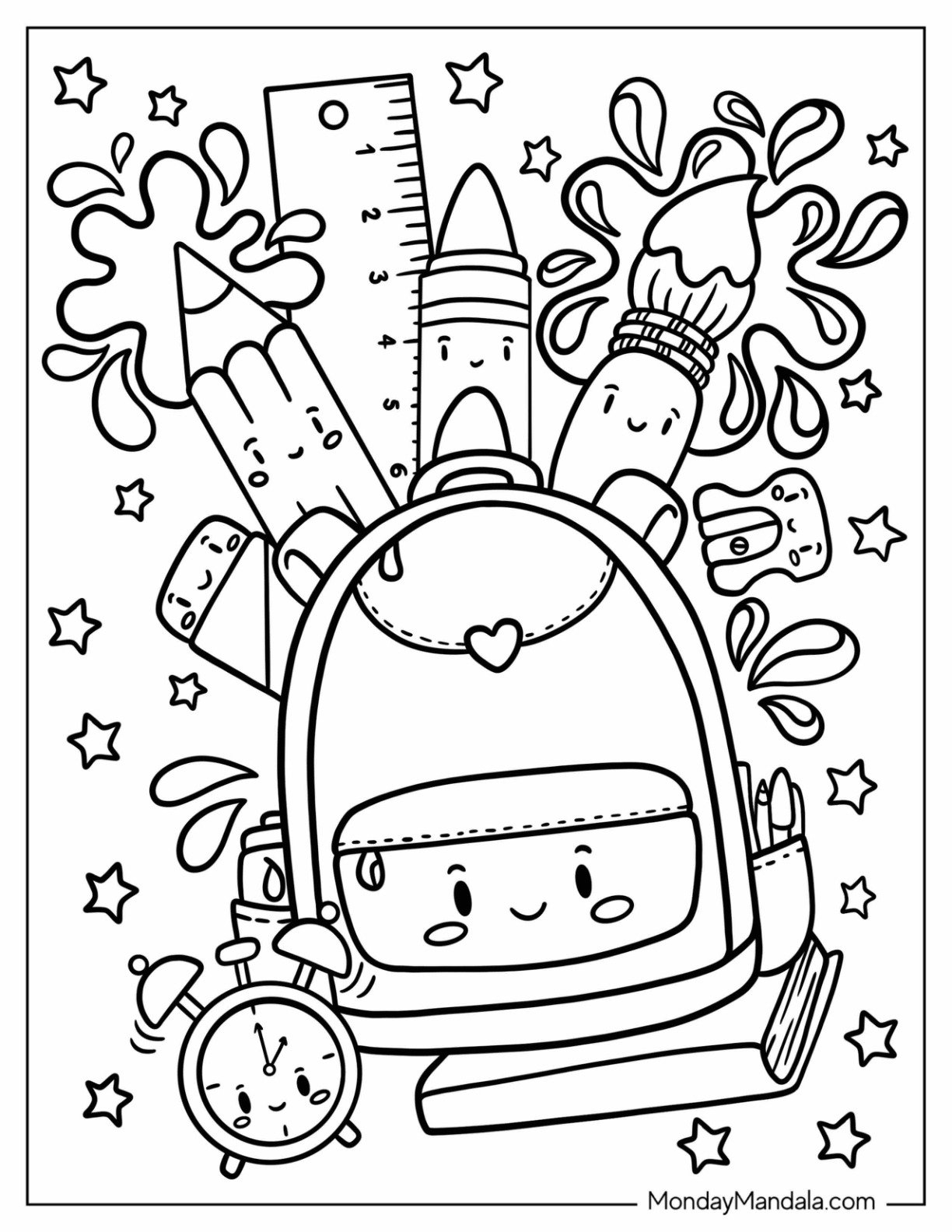 20 Back To School Coloring Pages Free Printables 20 Back To School Coloring Pages Free Printables