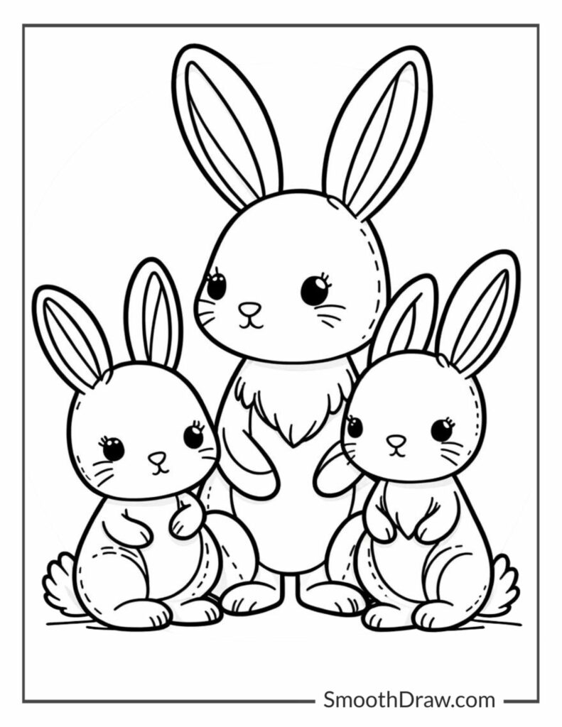 cute bunny coloring pages