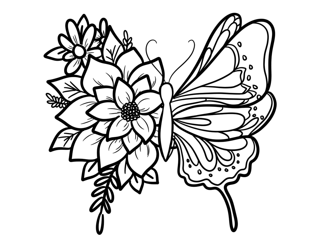 free coloring pages butterfly