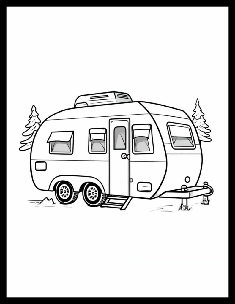 20 Free Printable RV Camper Coloring Pages For All Ages 