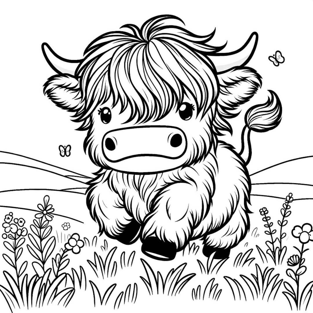 20 Highland Cow Coloring Pages Cow Coloring Pages Highland Cows Cute Highland Cows Baby Highland Cows Cute Cows Cute Baby Cows Etsy UK