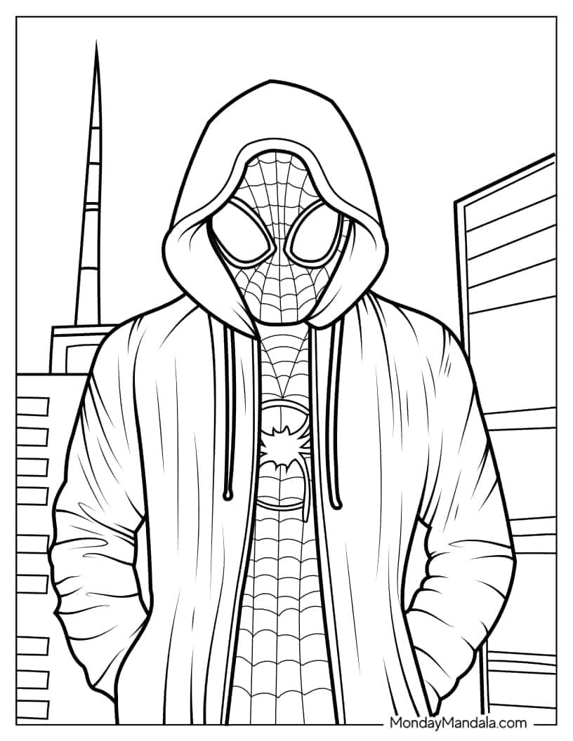 miles morales coloring page