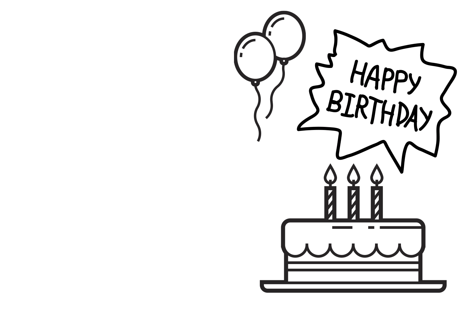 foldable printable birthday cards to color