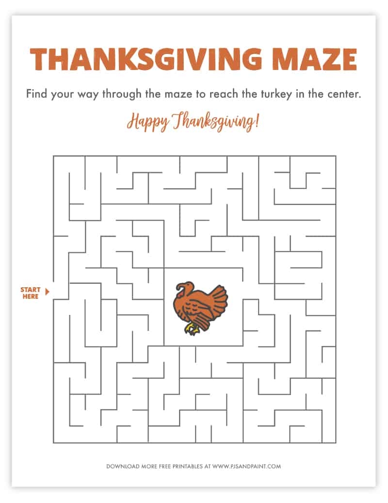 free thanksgiving day printables
