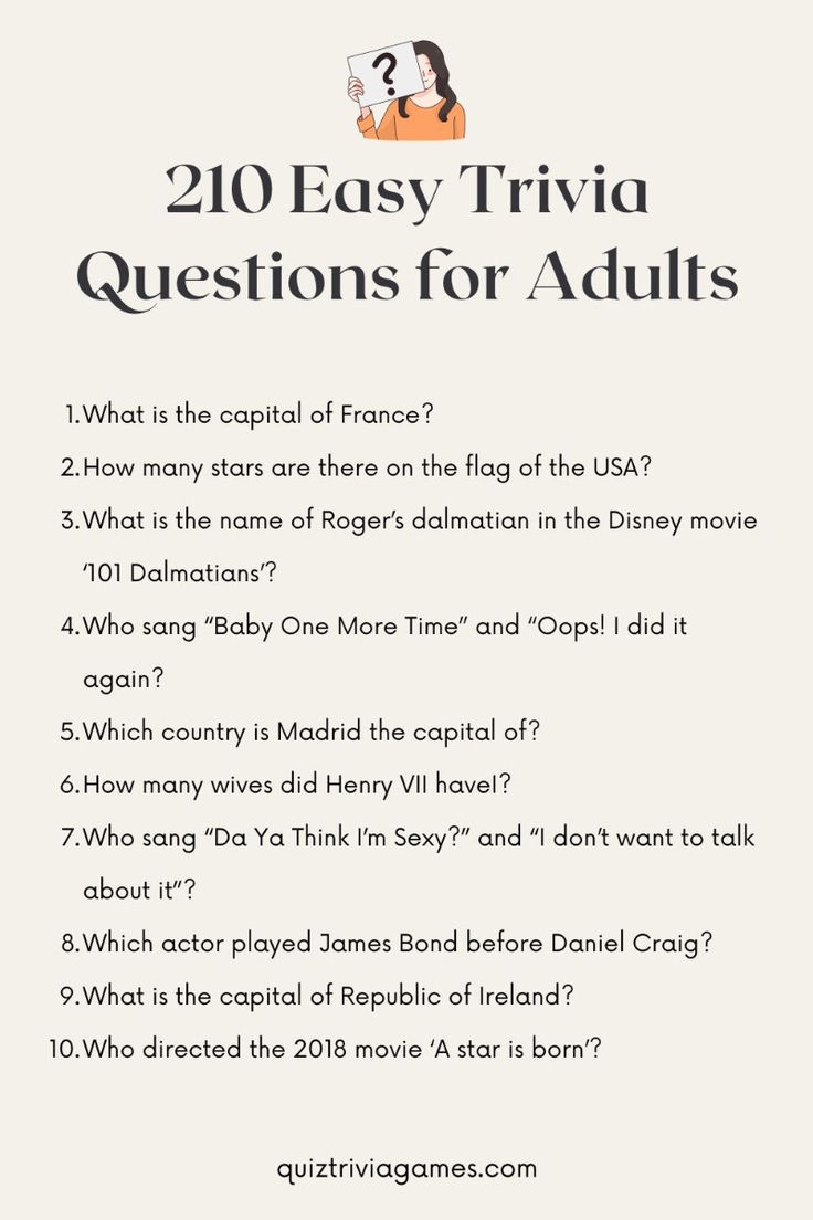 printable trivia worksheets