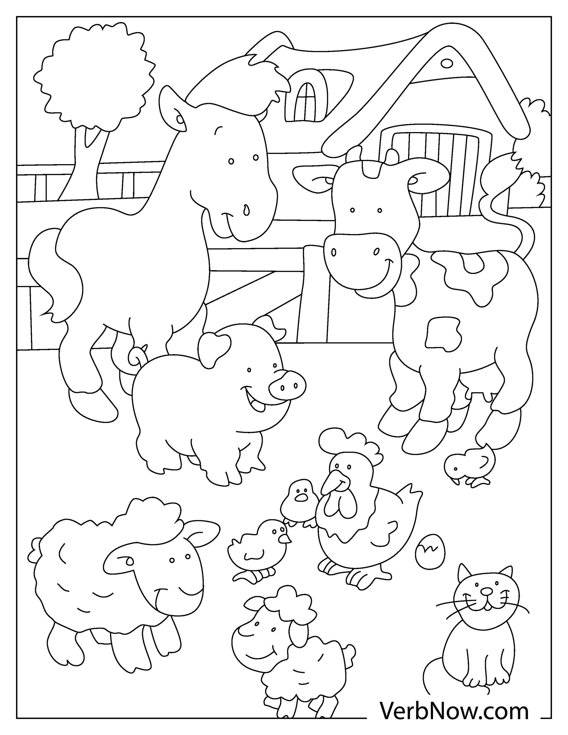 farm animals coloring sheets