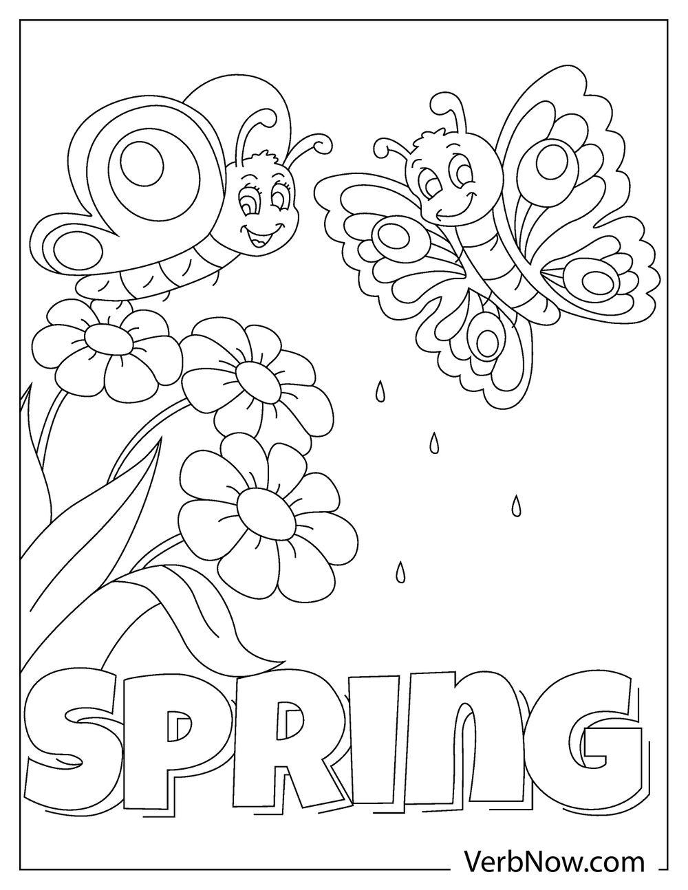 22 Free Spring Coloring Pages For Download Printable PDF 