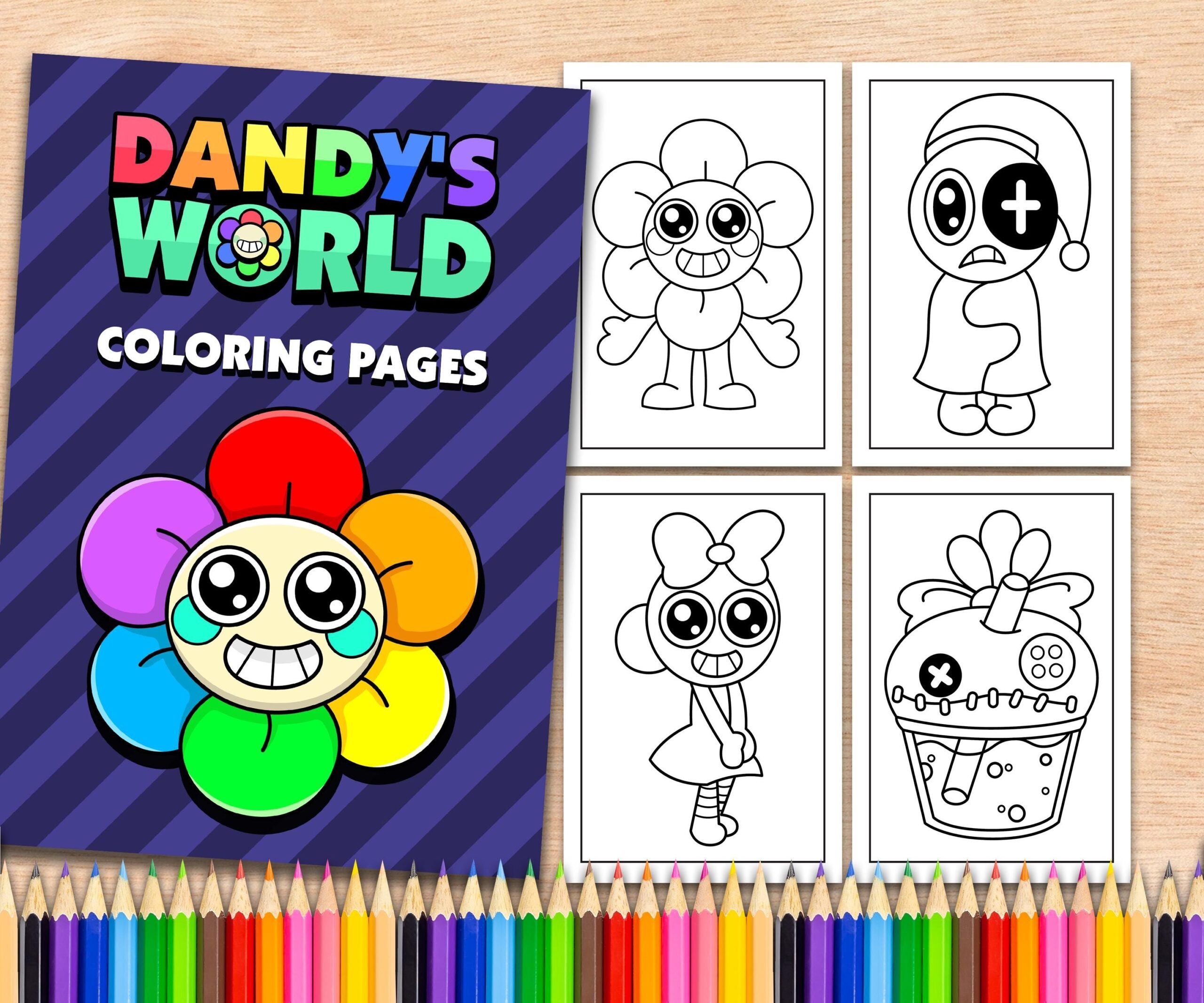 dandys world coloring page
