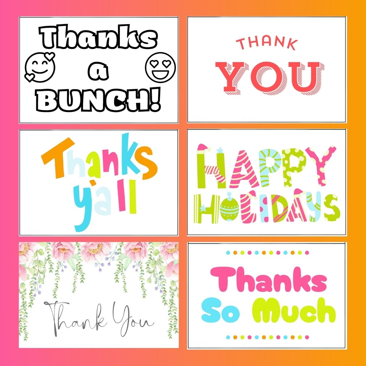 thank you cards printable