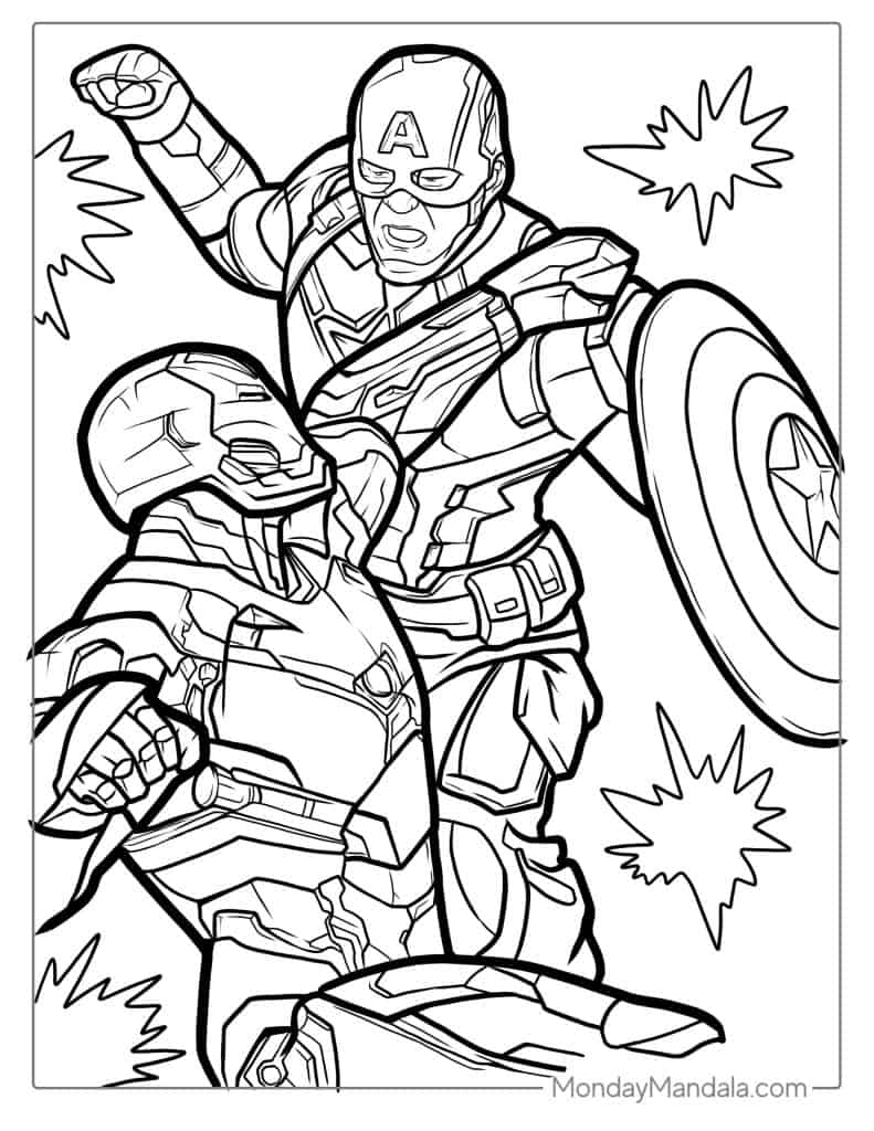 iron man pictures to color