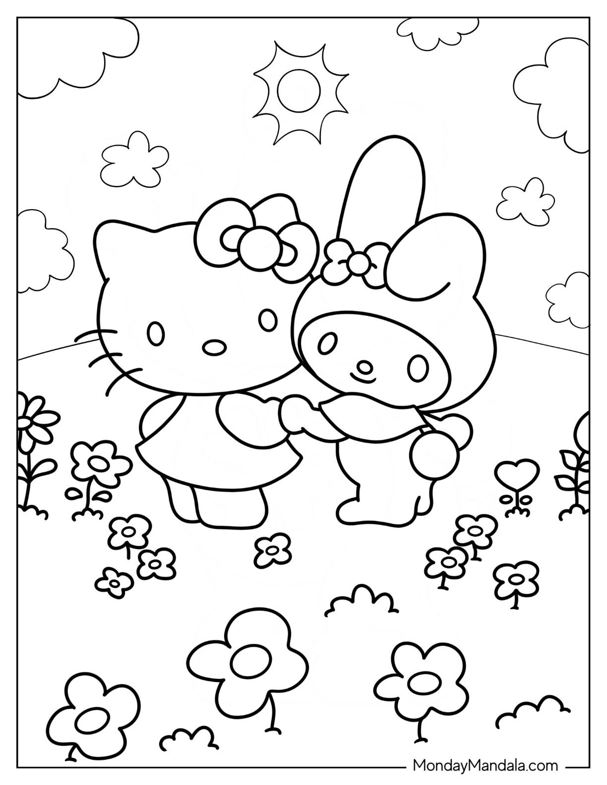 my melody coloring pages