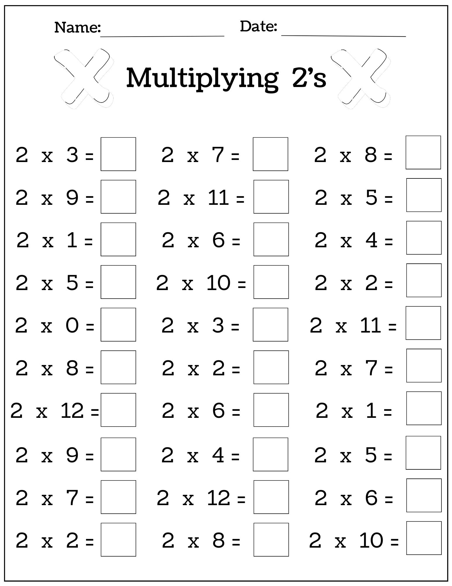 24 Printable Multiplication Worksheets Fill In The Blanks Single Digit Multiplication numbers 1 12 Etsy New Zealand
