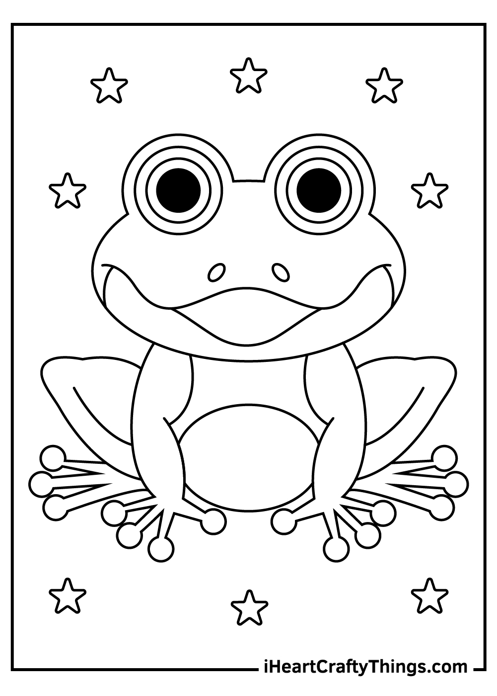 pictures to color of frogs
