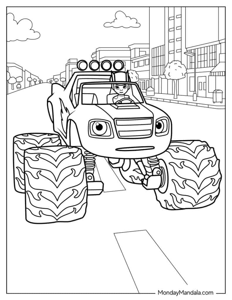 26 Blaze And The Monster Machine Coloring Pages Free
