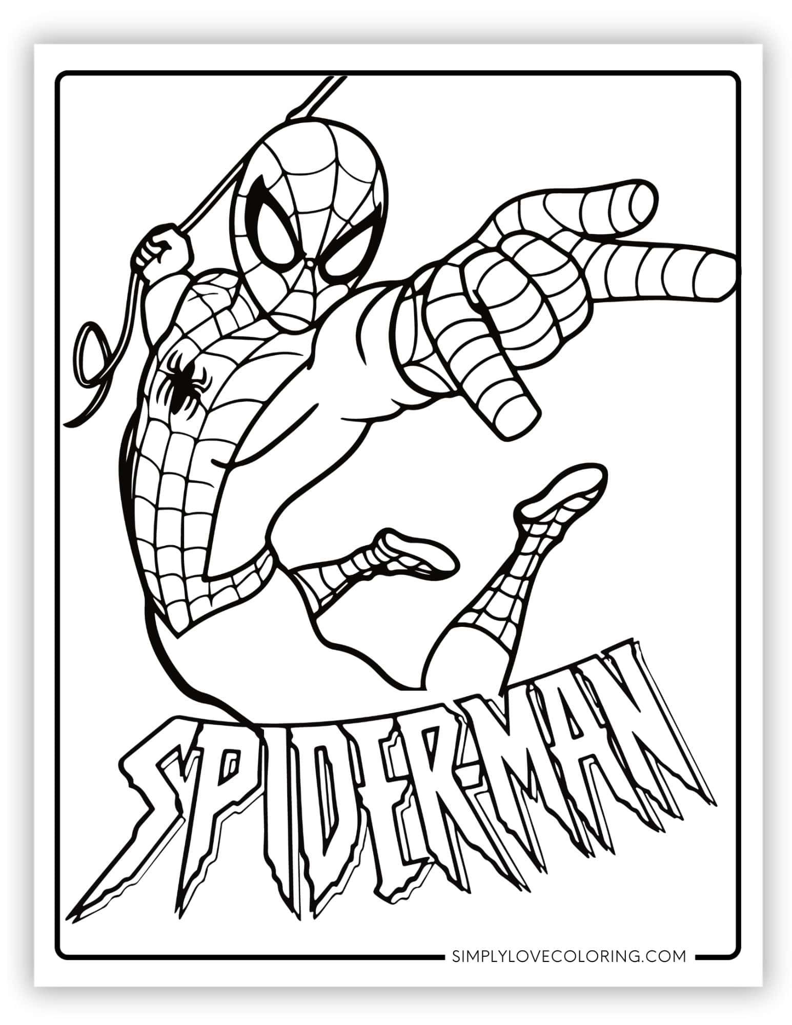 free coloring sheets spiderman
