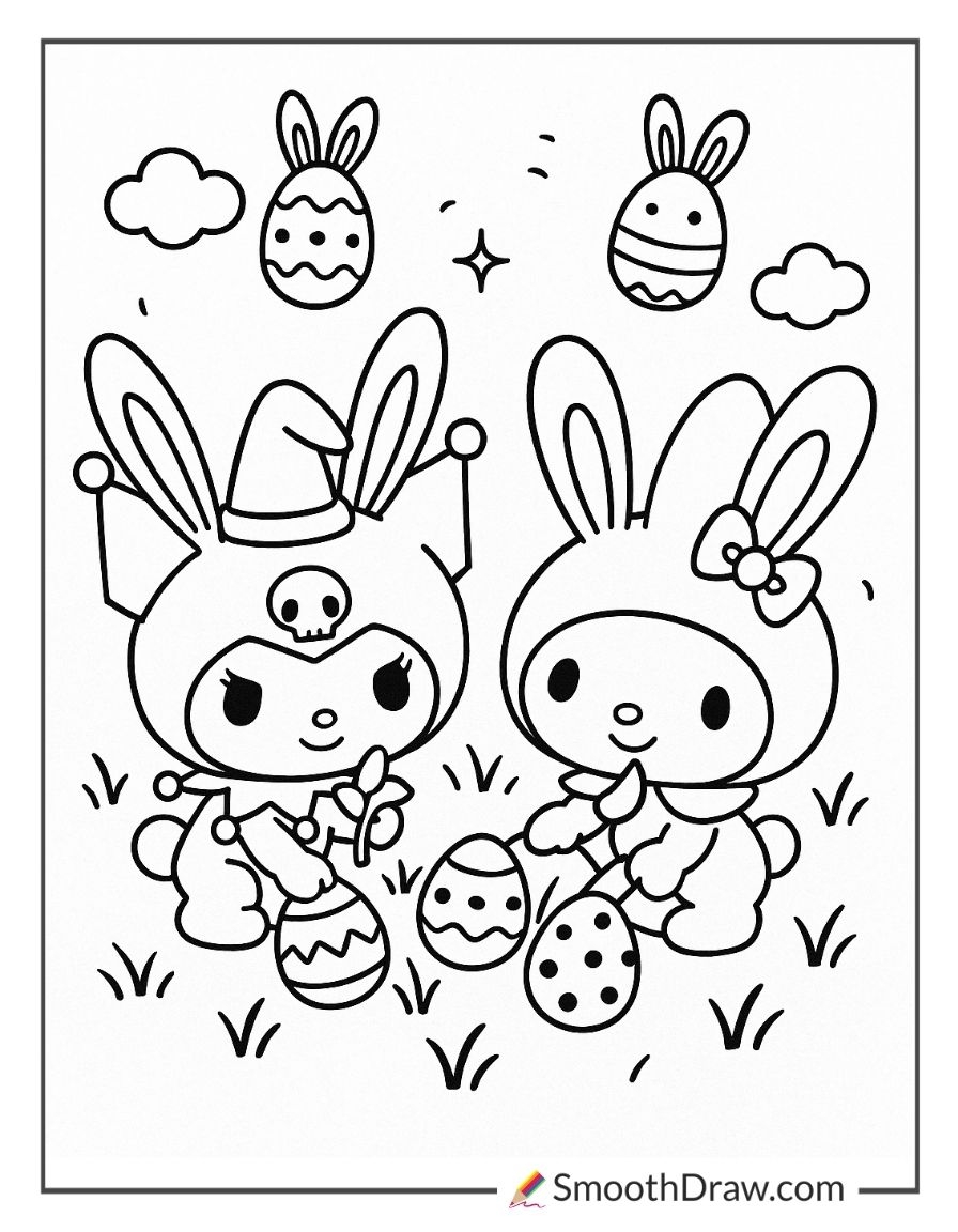 my melody color pages