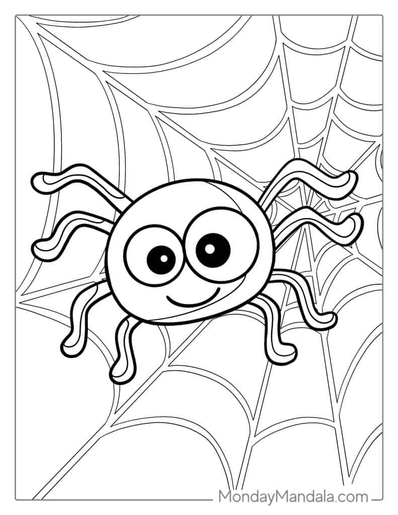 coloring page of a spider coloring page of a spider