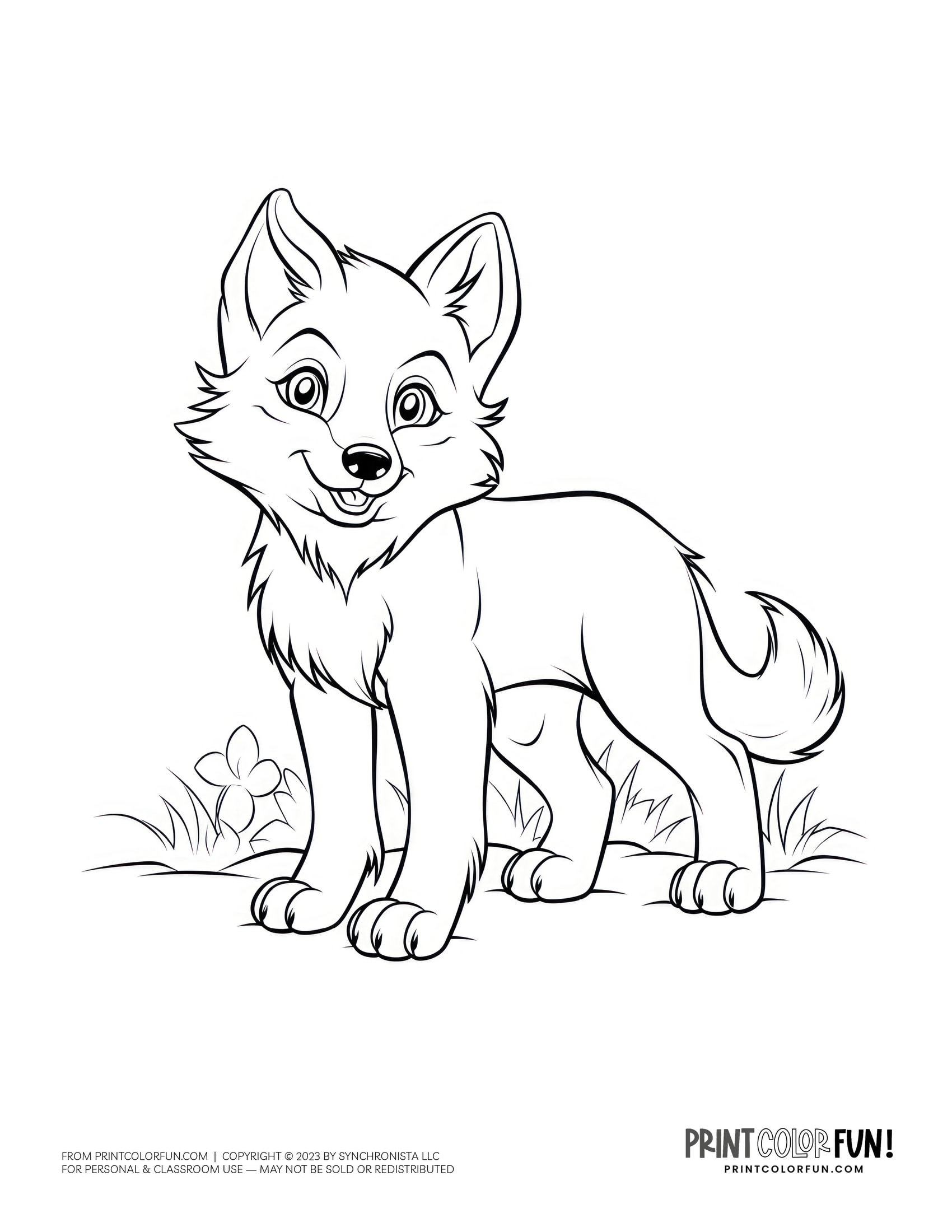 wolf pictures to color