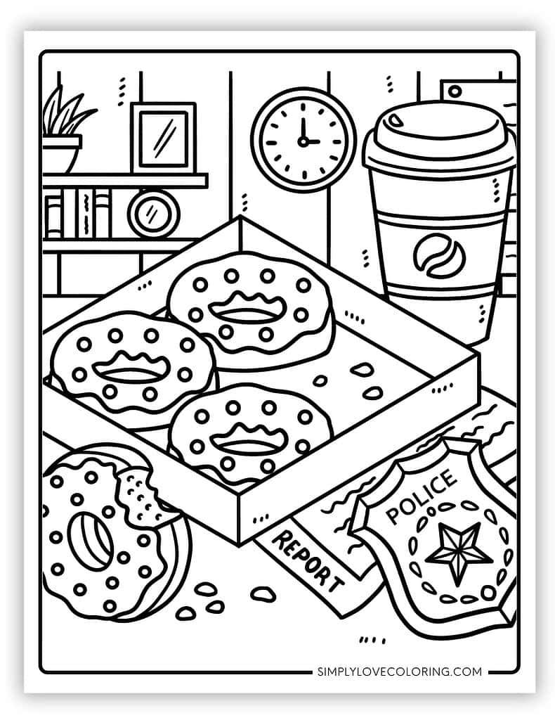 29 Donut Coloring Pages Free PDF Printables Simply Love Coloring