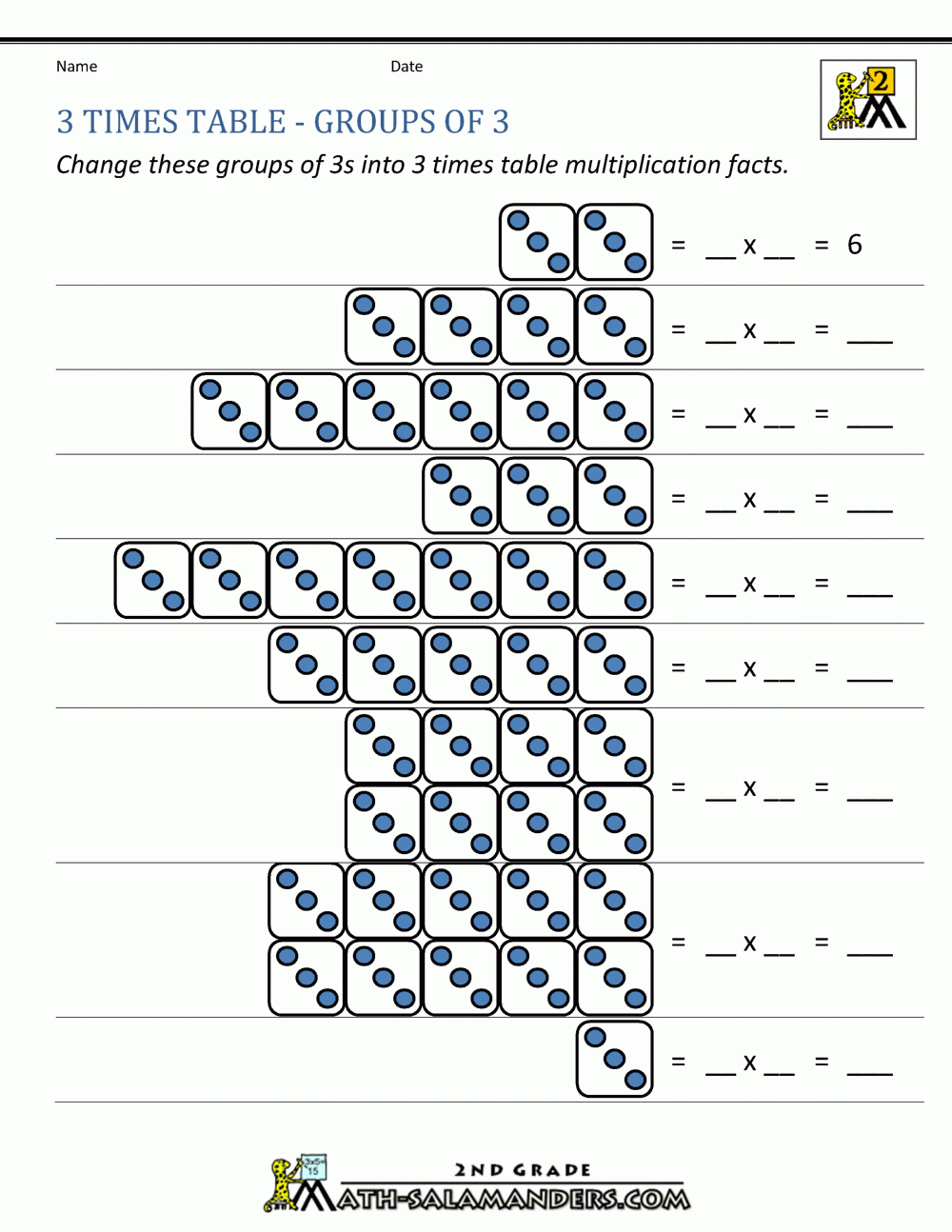 multiplication table worksheets printable
