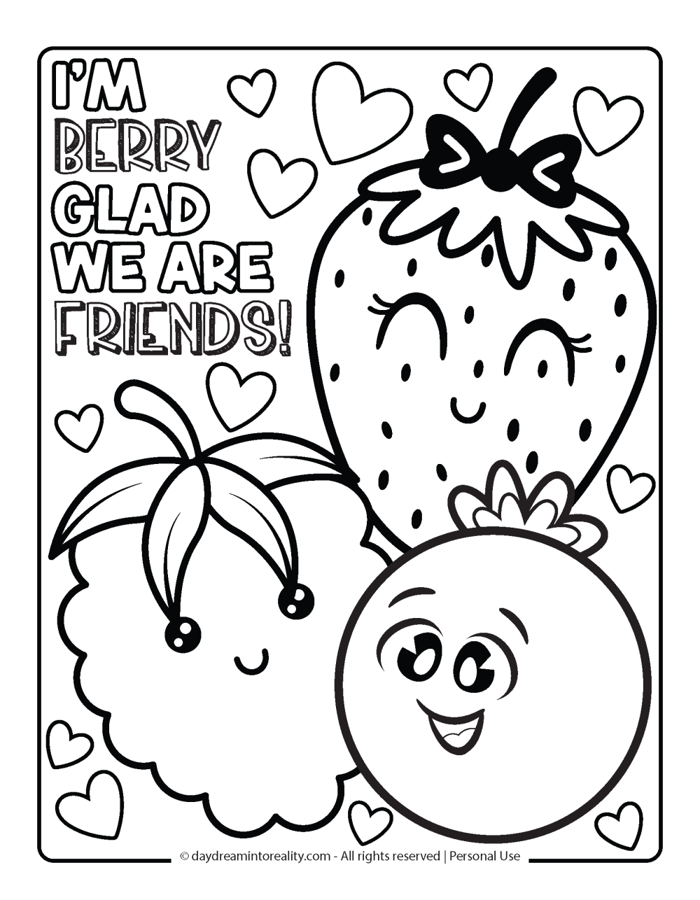 happy valentines day colouring pages