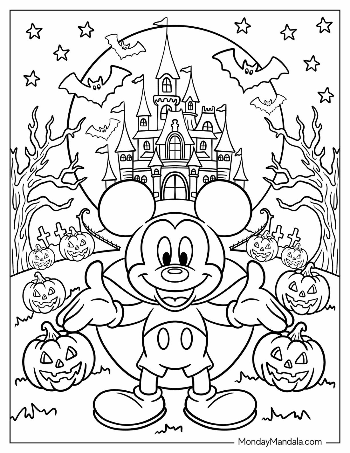 spooky halloween coloring pages