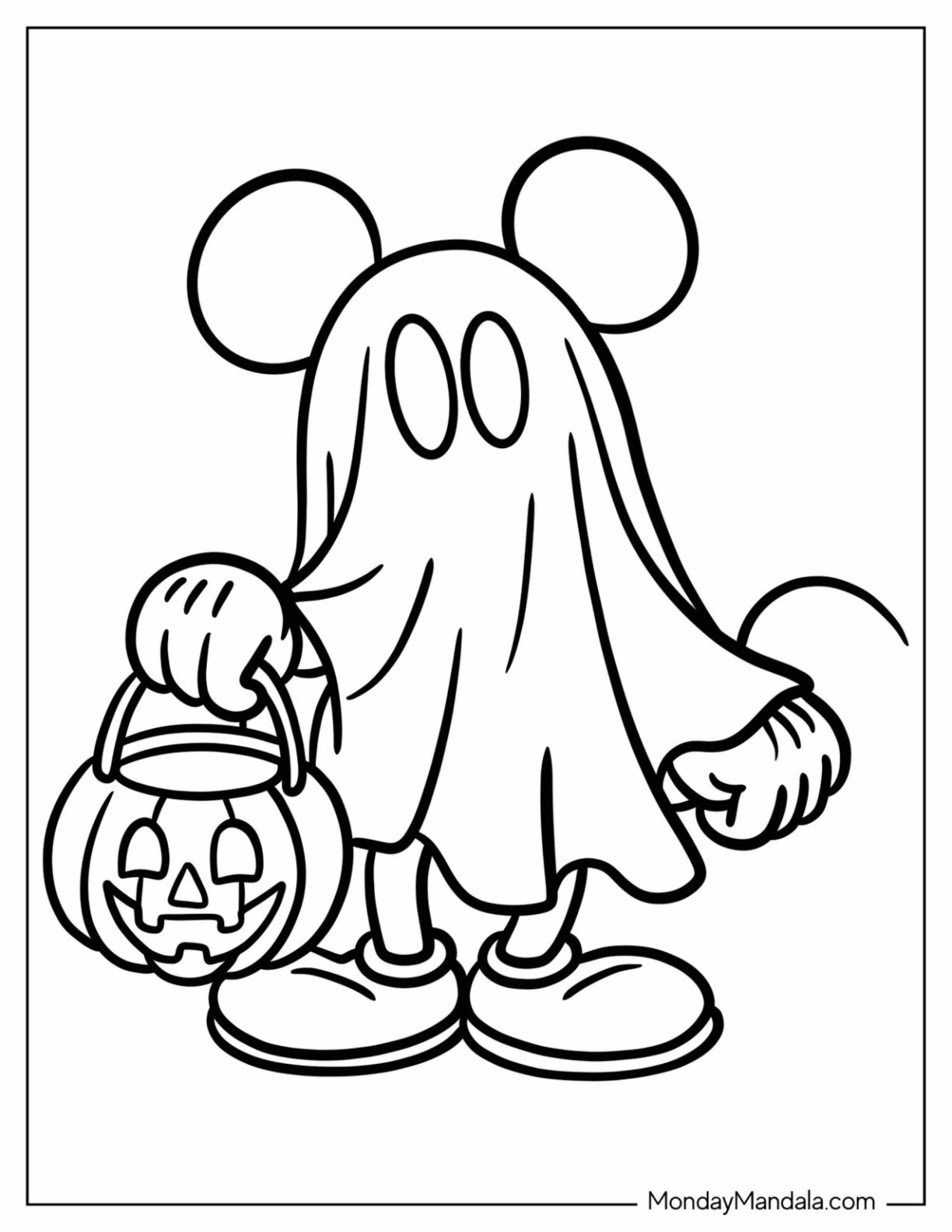 easy halloween coloring sheets