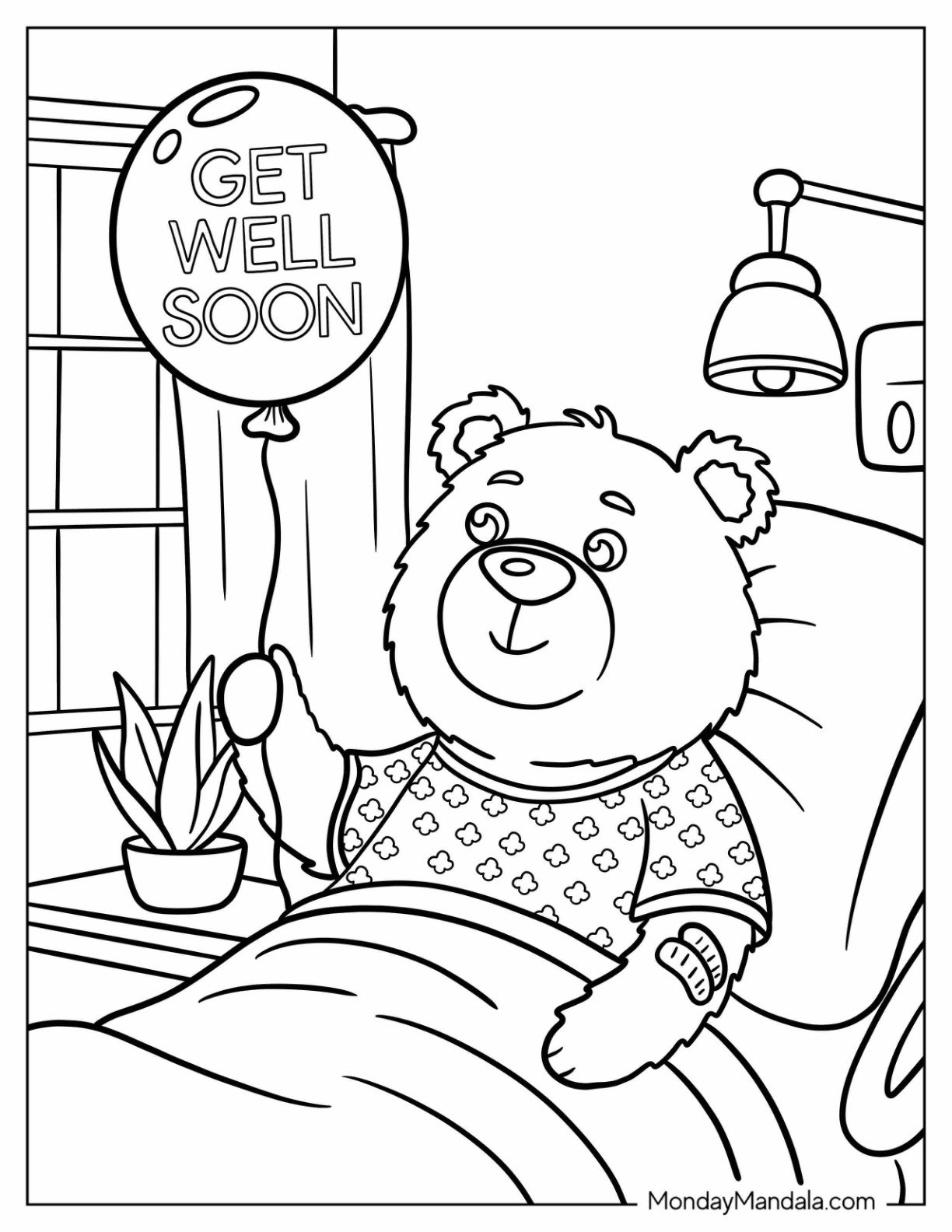 34 Get Well Soon Coloring Pages Free PDF Printables 