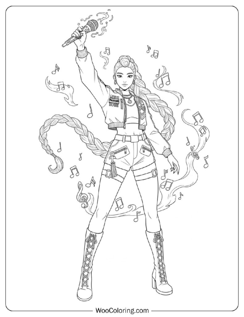 k pop demon hunters coloring pages