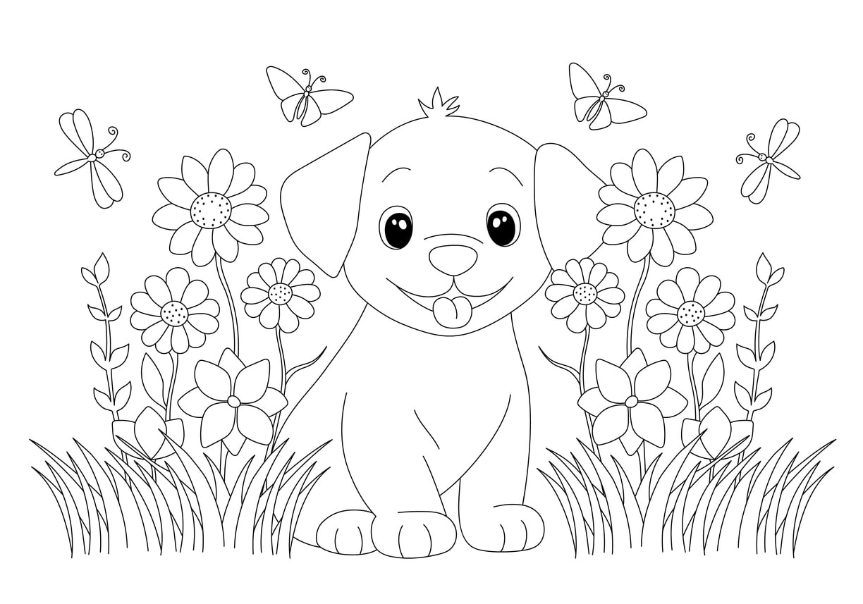 puppy printable coloring sheets