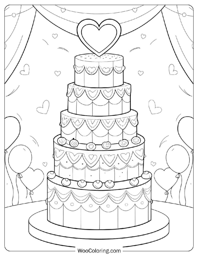 36 Cake Coloring Pages Free PDF To Print Woo Coloring