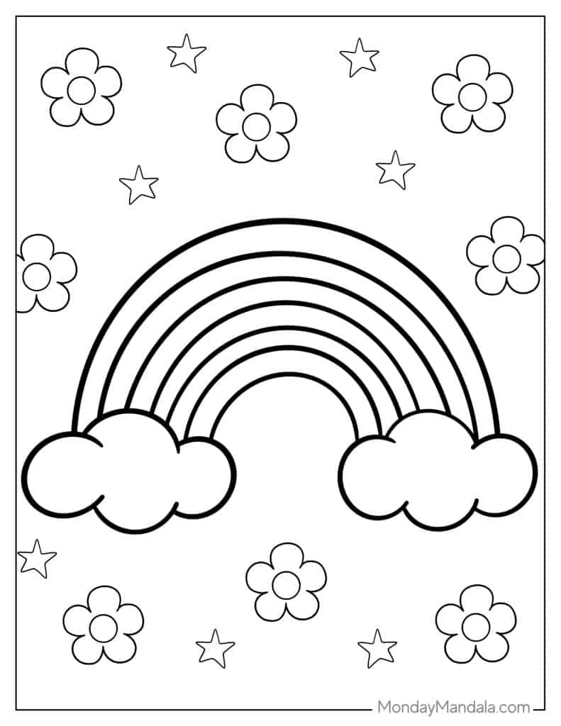 36 Rainbow Coloring Pages Free PDF Printables Worksheets Library
