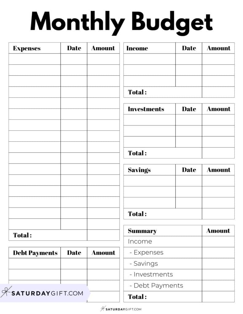 37 Budget Planners Trackers Cute Free Printables