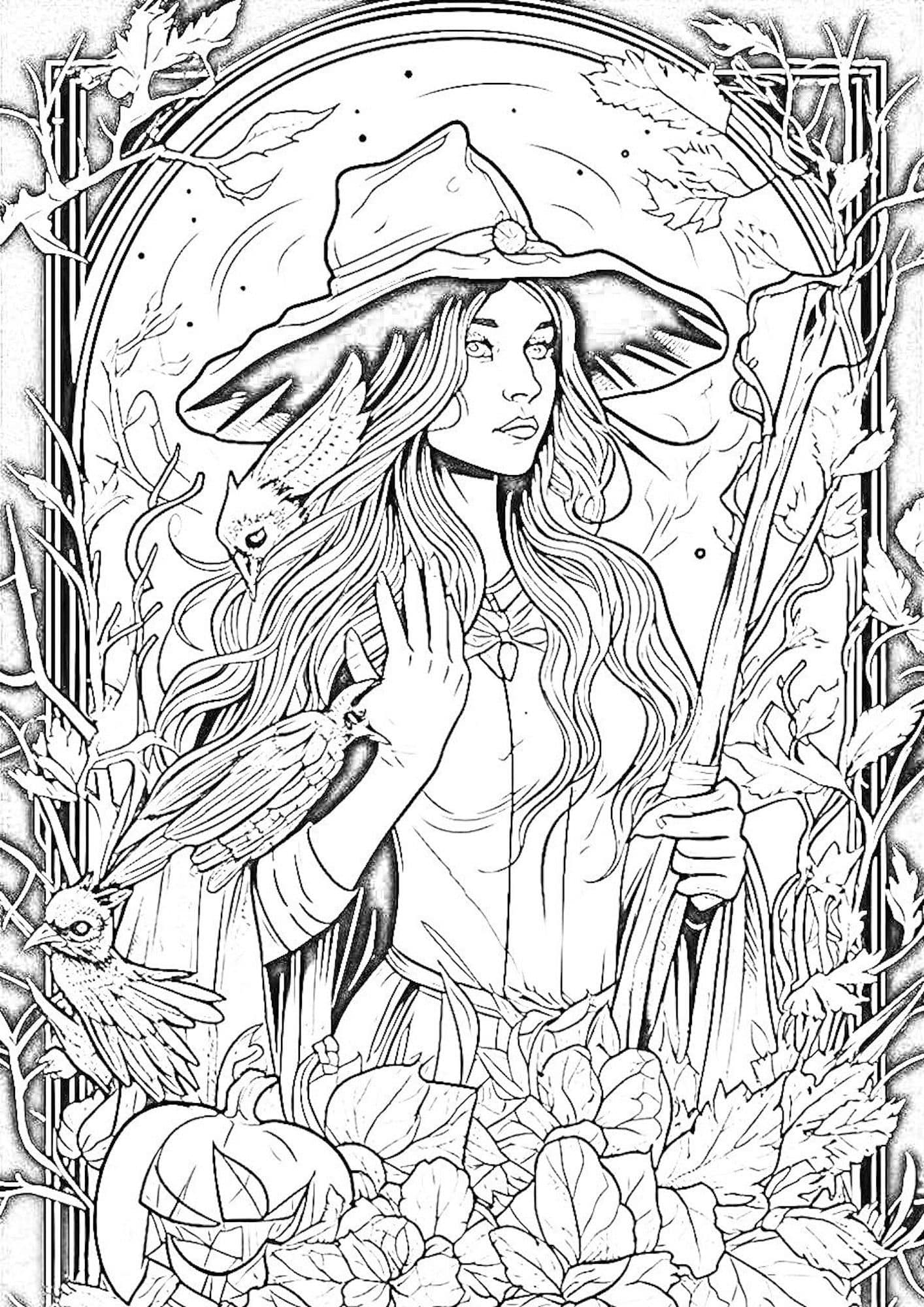 38 Captivating Witch Coloring Pages For Kids And Adults 38 Captivating Witch Coloring Pages For Kids And Adults
