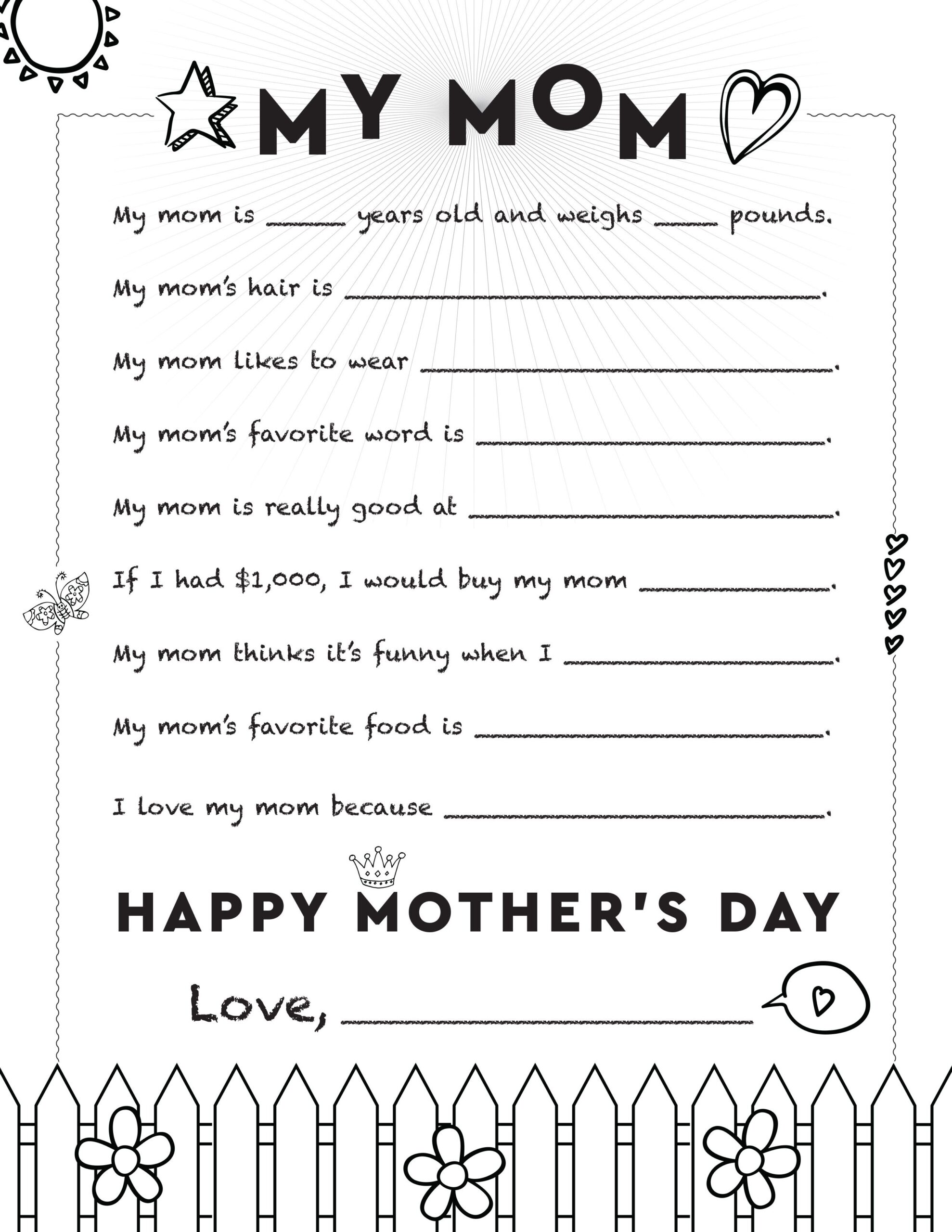 free printable mother's day cards