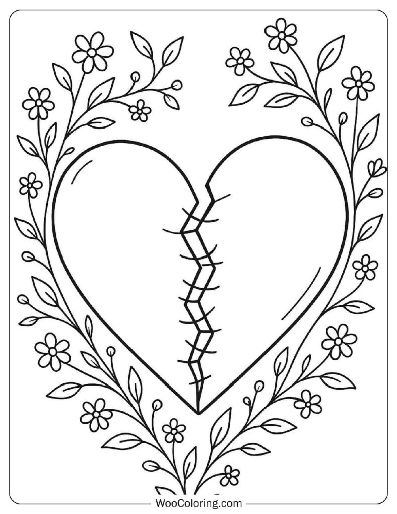 coloring sheets of hearts